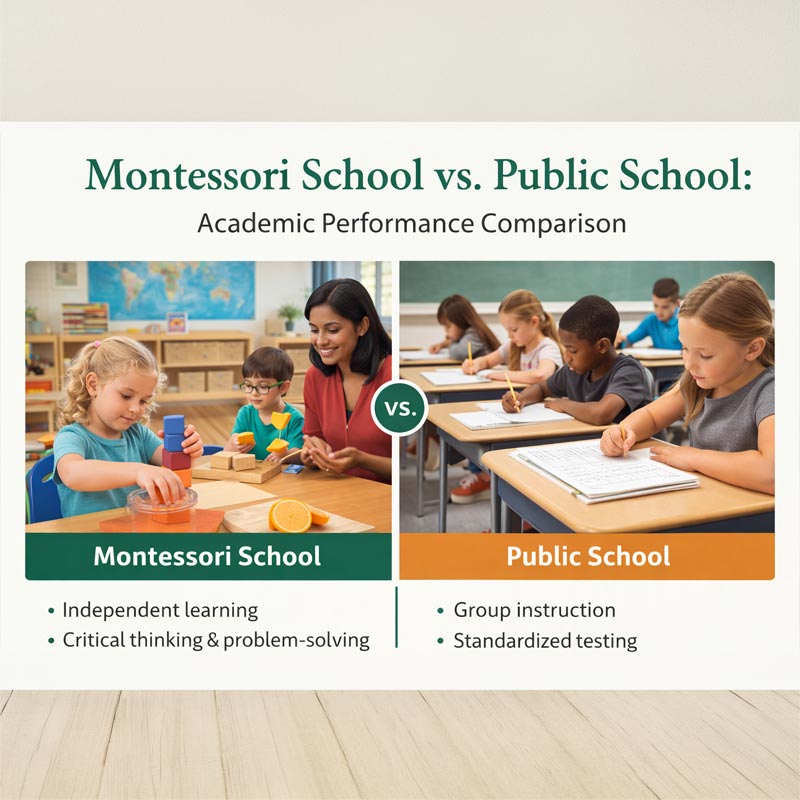 Montessori School vs Public School: Academic Performance Comparison